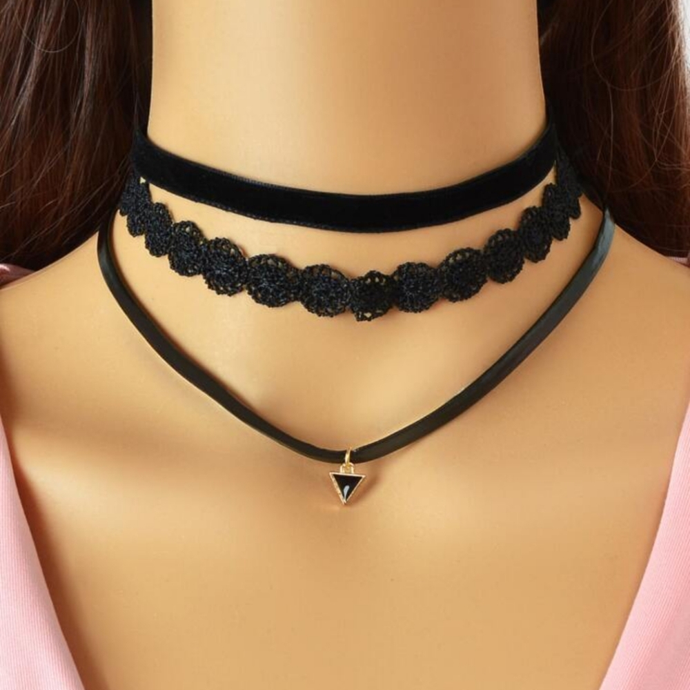 3 choker necklaces